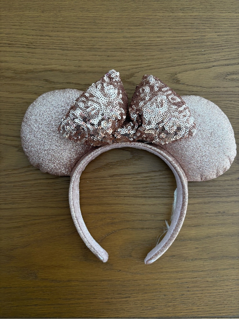 Rose Gold Sequin Minnie Ear Headband